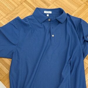 Peter Millar Men's Patterned Blue Polo